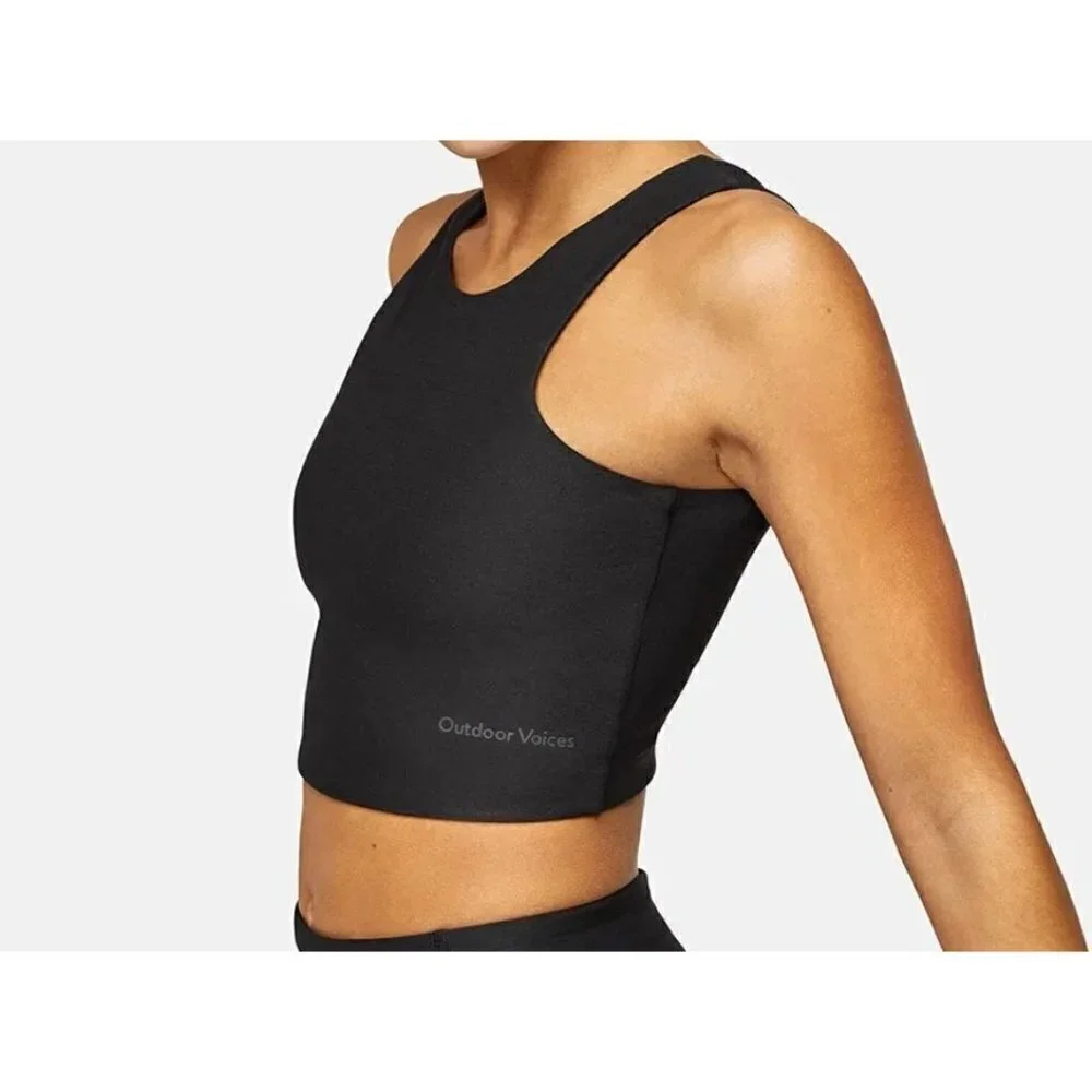 Outdoor Voices Venus Crop Top Size Med Color Block Light Support B26